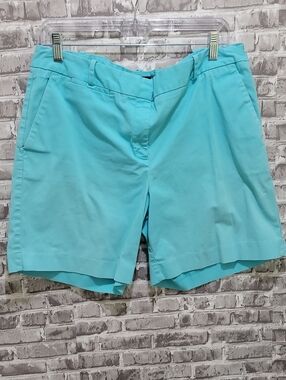 Talbots 100% Cotton Turquoise Bermuda Shorts Womens 14, Coastal Grandma